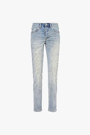 Purple Brand Buckshot Faded-wash Slim-leg Stretch-denim Jeans