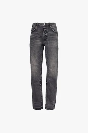 Purple Brand Vintage Dirty Distressed Straight-leg Stretch-denim Jeans