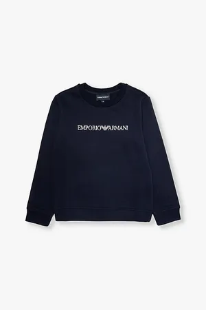 Emporio Armani Classic Brand-print Jersey Sweatshirt 4-16 Years