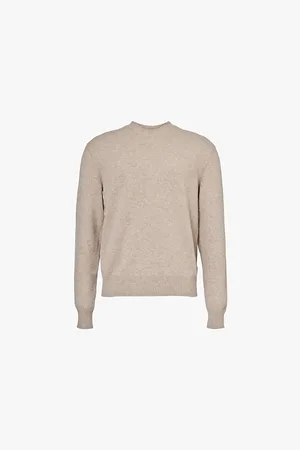 Bottega Veneta Crewneck Elbow-patch Stretch-cashmere Blend Jumper