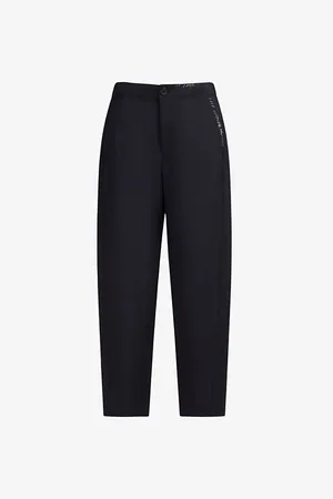 Marni Logo-embroidered Straight-leg High-rise Wool Trousers