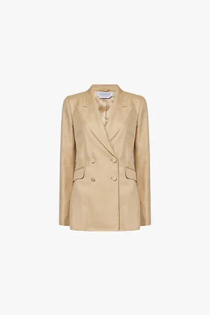 GABRIELA HEARST Stephanie Double-breasted Wool, Silk and Linen-blend Blazer