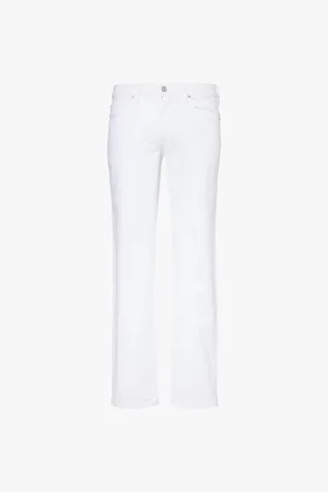 Paige Normandie Straight-leg Mid-rise Stretch-denim Jeans