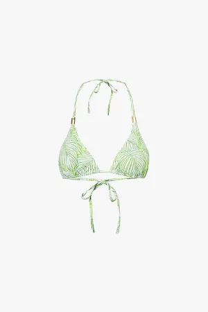 Melissa Odabash Cancun Palm-print Triangle Bikini Top