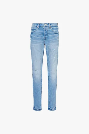 Purple Brand Vintage Abrasions Faded-wash Slim-leg Denim Jeans