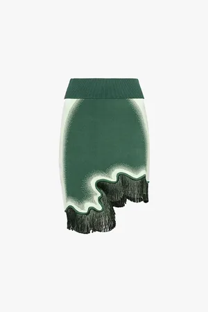 PH5 Exclusive Fringe-embellished Stretch-recycled-viscose Blend Mini Skirt
