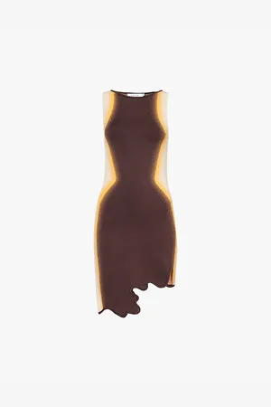 PH5 Gradient Asymmetric-hem Stretch-recycled-viscose Blend Mini Dress