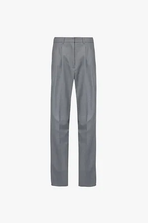 Stella McCartney Straight-leg High-rise Wool-flannel Trousers