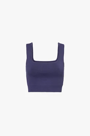 LMND Square-neck Cropped Knitted Top