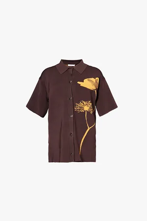 PH5 Flower-print Relaxed-fit Stretch-recycled-viscose Blend Polo Shirt