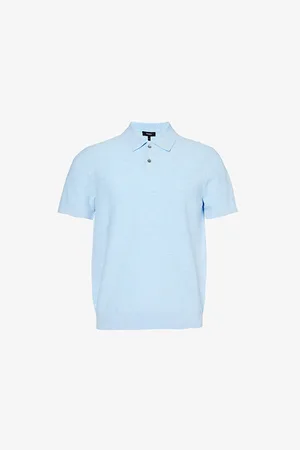 THEORY Goris Short-sleeve Knitted Polo Shirt