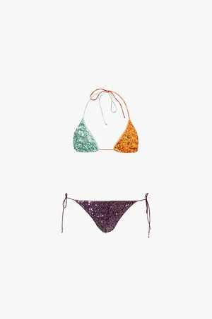 Oseree Paillettes Sequin-embellished Bikini Set