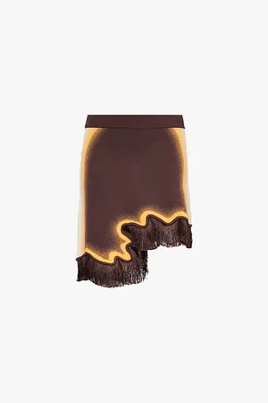 PH5 Audrey Fringe-embellished Stretch-recycled-viscose Blend Mini Skirt
