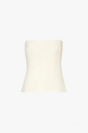 GABRIELA HEARST Una Strapless Wool and Silk-blend Crepe Top