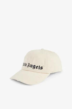 Palm Angels Brand-print Distressed Cotton Baseball Cap