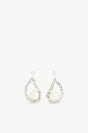 Pearl Octopuss. Y Mini Oysters Sterling- and Glass Earrings