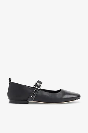 Whistles Elba Eyelet-embellished Leather Ballet Flats