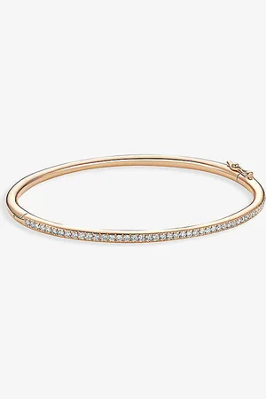 De Beers Db Classic 18ct Rose-gold and 0.64ct Brilliant-cut Diamond Pavé Bangle