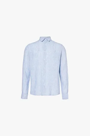 Sunspel Curved-hem Regular-fit Linen Shirt