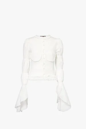 SIEDRES Melly Shirred Cotton Blouse