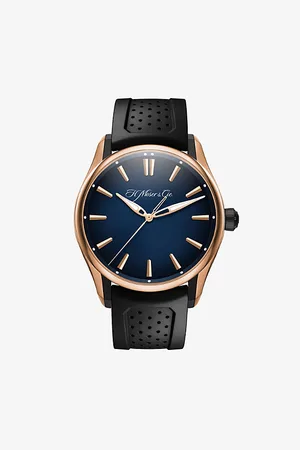 H. Moser & Cie 3200-0902 Pioneer Centre 42.8mm Titanium and Rose-gold Automatic Watch