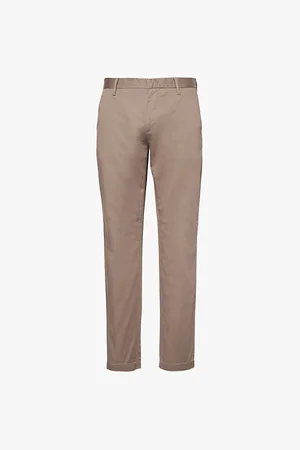 Emporio Armani Regular-fit Tapered-leg Mid-rise Stretch-cotton Trousers
