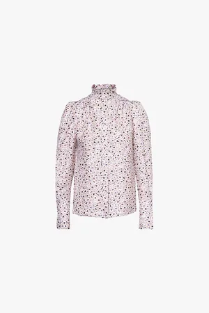 Isabel Marant Lamia Floral-print Woven-blend Top