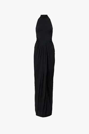 Alaïa Halterneck Slim-fit Stretch-woven Maxi Dress