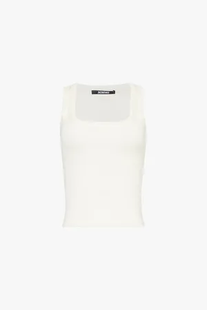 Jacquemus Le Débardeur Scoop-neck Cotton-jersey Top