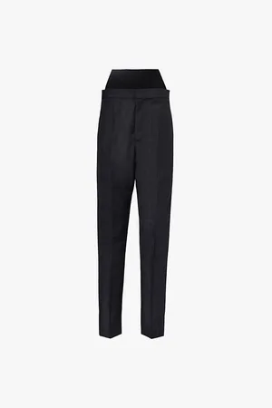 Alaïa Relaxed-fit Elasticated-waistband Wool-blend Trousers