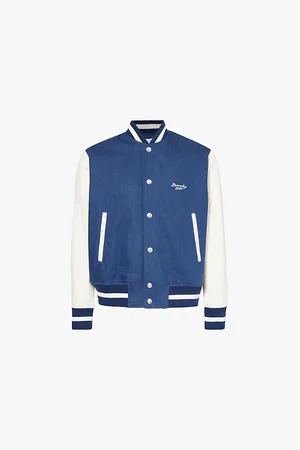 Givenchy Logo-embroidered Contrast-sleeved Denim Jacket