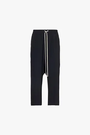 Rick Owens Dropped-crotch Cropped High-rise Woven-blend Trousers