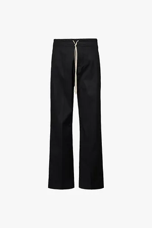 Rick Owens Dietrich Drawstring-waist Relaxed-fit Cotton Trousers