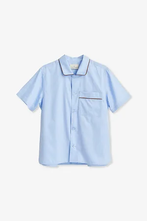 Hay Outline Contrast-trim Organic-cotton Pyjama Shirt