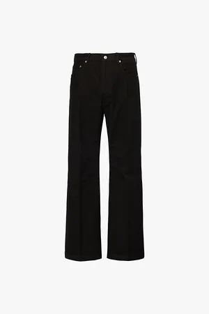 Rick Owens Geth Wide-leg Regular-fit Mid-rise Cotton-twill Trousers