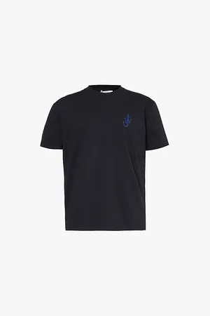 J.W.Anderson Logo-embroidered Relaxed-fit Short-sleeve Organic-cotton T-shirt