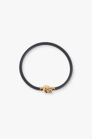 Alexander McQueen Skull-embellished Rubber Bracelet