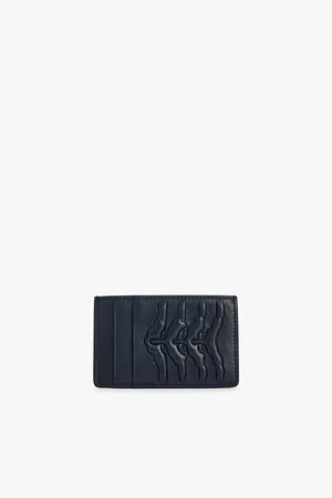 Alexander McQueen Skeleton-embossed Leather Card Holder
