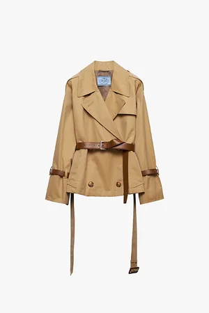 Prada Twill-weave Belted Cotton Trench Coat