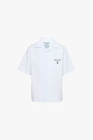 Prada Striped Short-sleeved Cotton Shirt