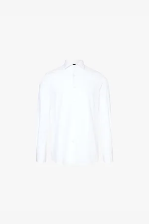 Emporio Armani Slim-fit Long-sleeve Checked Cotton-poplin Shirt