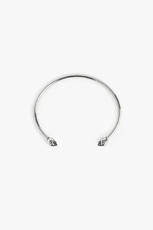 Alexander McQueen Skull-embellished Open Brass Bangle