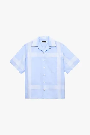 Prada Striped Short-sleeved Cotton Shirt