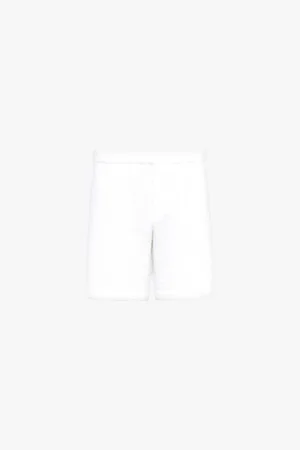 Prada Brand-appliqué Terry-textured Cotton Shorts