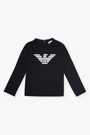 Emporio Armani Logo-print Long-sleeve Cotton-jersey T-shirt 6-36 Months