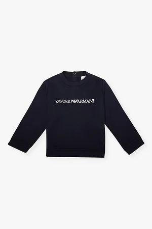 Emporio Armani Logo-print Regular-fit Woven-blend Sweatshirt 6-36 Months