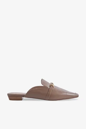 Reiss Meghan Buckle-embellished Leather Mules