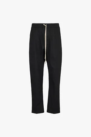 Rick Owens Drawstring-waist Relaxed-fit Cotton Trousers