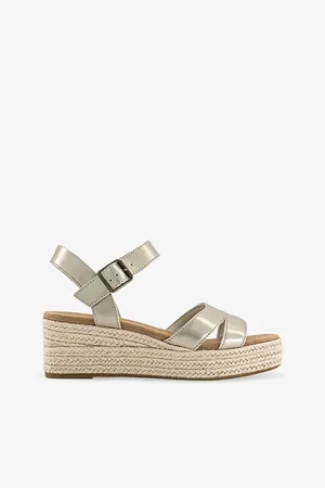 TOMS Audrey Double-strap Suede Wedge Sandals