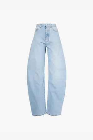 Alaïa Balloon-leg High-rise Cotton-blend Jeans